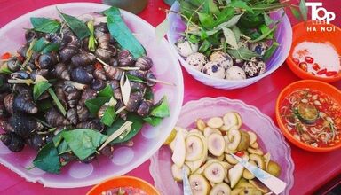 Ốc luộc tại quán Ốc Bà Già