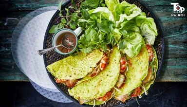 Vỏ bánh được tráng giòn vừa phải, ăn không bị ngấy